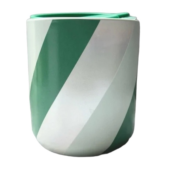 STARBUCKS HOLIDAY 2022  HREEN STRIPED 8OZ. CERAMIC TUMBLER - Picture 3 of 6